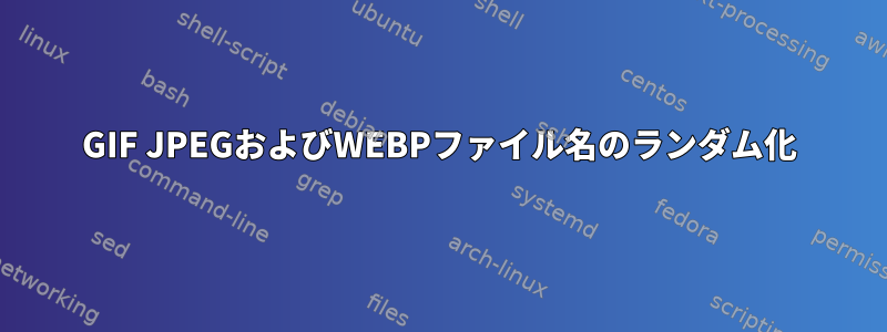 GIF JPEGおよびWEBPファイル名のランダム化