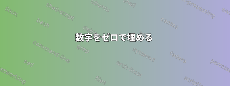 数字をゼロで埋める