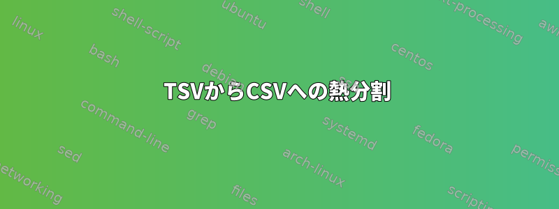 TSVからCSVへの熱分割