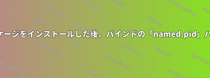 あまりスムーズでないパッケージをインストールした後、バインドの「named.pid」パスが少し奇妙に見えます。