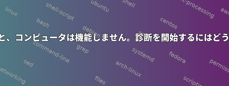 「画面を共有」すると、コンピュータは機能しません。診断を開始するにはどうすればよいですか？