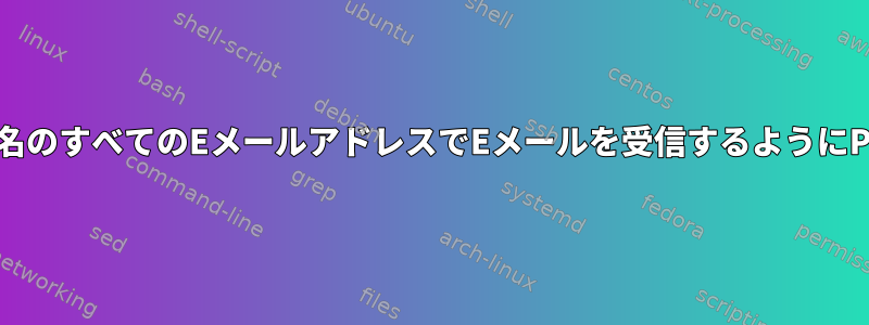 私が管理しているドメイン名のすべてのEメールアドレスでEメールを受信するようにPostfixを設定できますか？