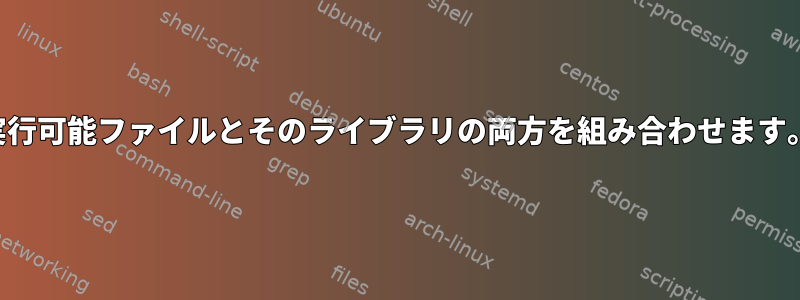 実行可能ファイルとそのライブラリの両方を組み合わせます。