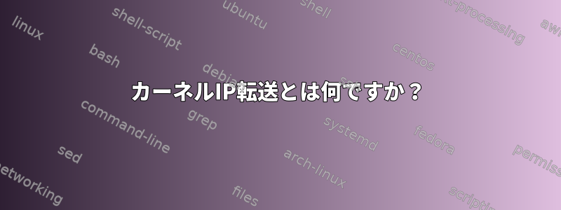 カーネルIP転送とは何ですか？