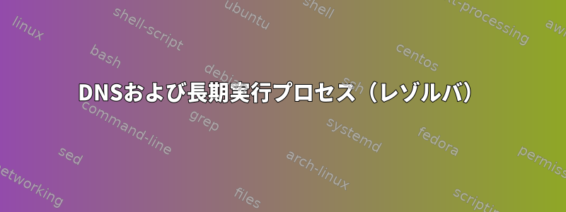 DNSおよび長期実行プロセス（レゾルバ）