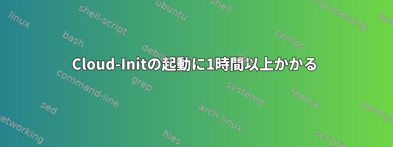 Cloud-Initの起動に1時間以上かかる