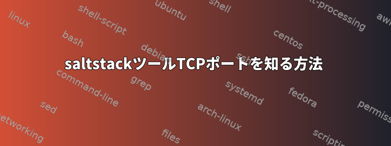 saltstackツールTCPポートを知る方法