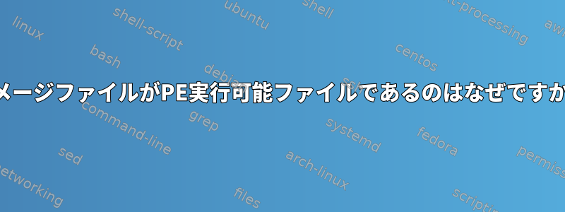 イメージファイルがPE実行可能ファイルであるのはなぜですか？