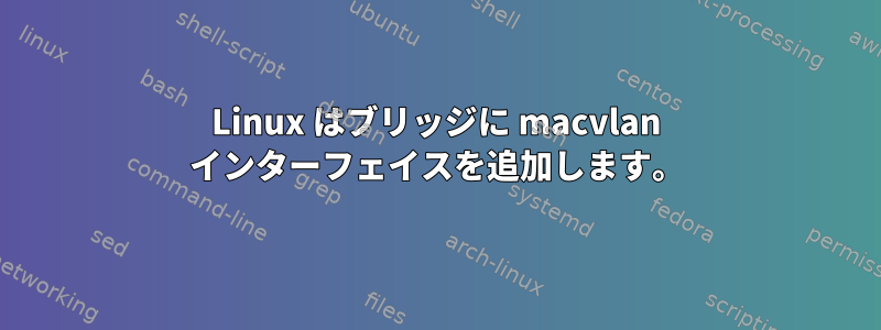 Linux はブリッジに macvlan インターフェイスを追加します。