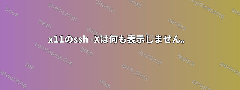 x11のssh -Xは何も表示しません。