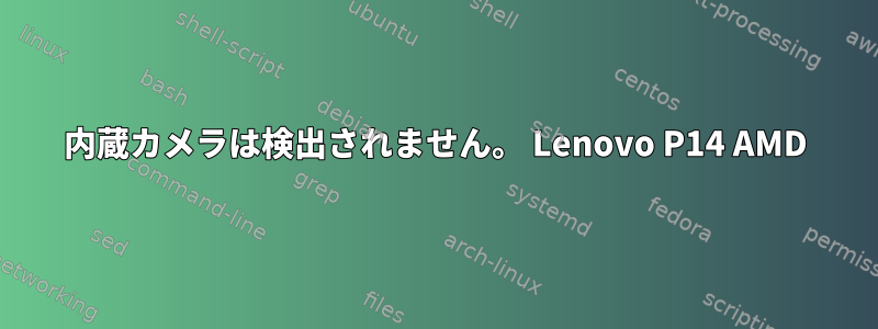 内蔵カメラは検出されません。 Lenovo P14 AMD