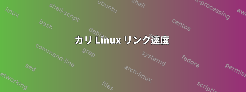 カリ Linux リンク速度