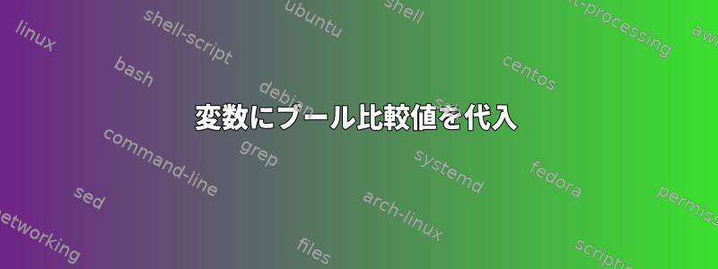 変数にブール比較値を代入