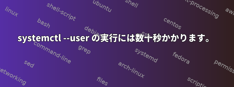 systemctl --user の実行には数十秒かかります。