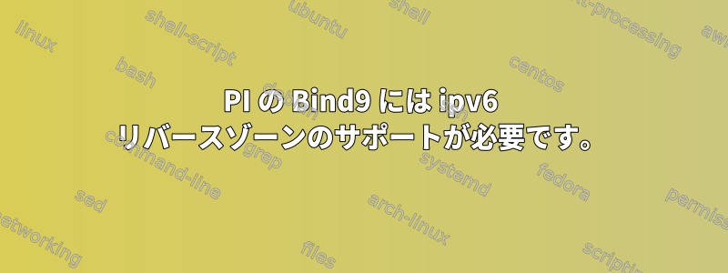 PI の Bind9 には ipv6 リバースゾーンのサポートが必要です。