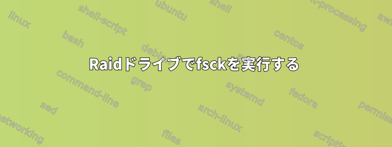 Raidドライブでfsckを実行する