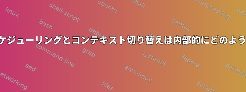 ラウンドロビンスケジューリングとコンテキスト切り替えは内部的にどのように機能しますか？