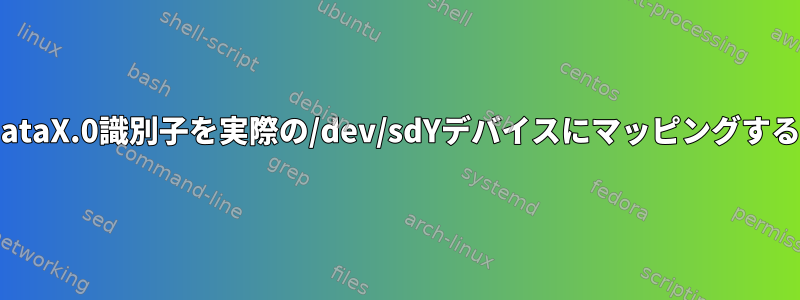 kern.logエラーメッセージのataX.0識別子を実際の/dev/sdYデバイスにマッピングするにはどうすればよいですか？