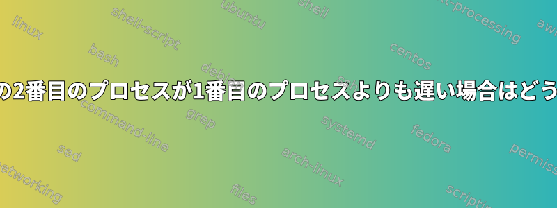 パイプラインの2番目のプロセスが1番目のプロセスよりも遅い場合はどうなりますか？