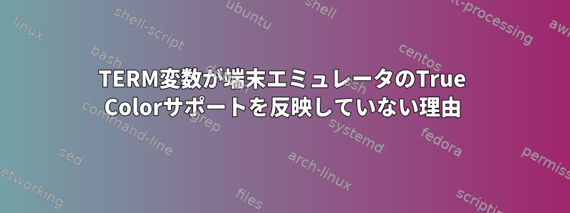 TERM変数が端末エミュレータのTrue Colorサポートを反映していない理由