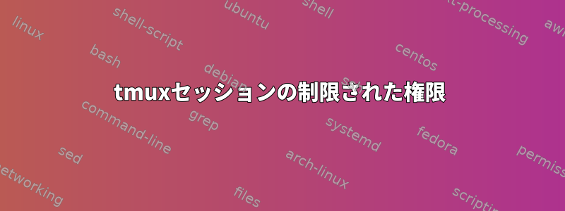 tmuxセッションの制限された権限