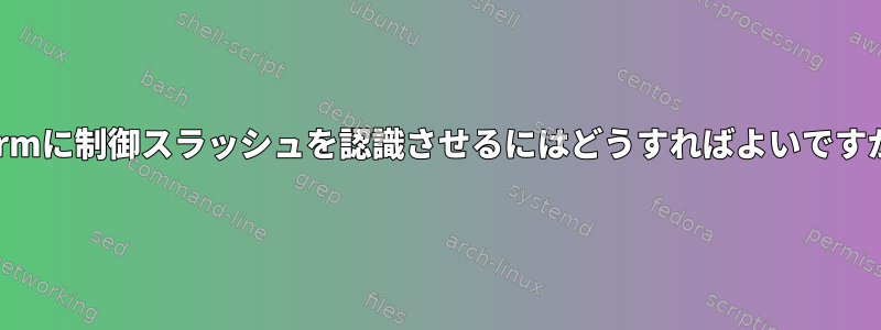 xtermに制御スラッシュを認識させるにはどうすればよいですか？