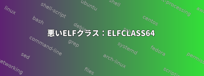 悪いELFクラス：ELFCLASS64