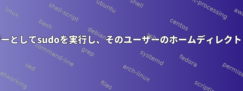 root以外のユーザーとしてsudoを実行し、そのユーザーのホームディレクトリに保存します。