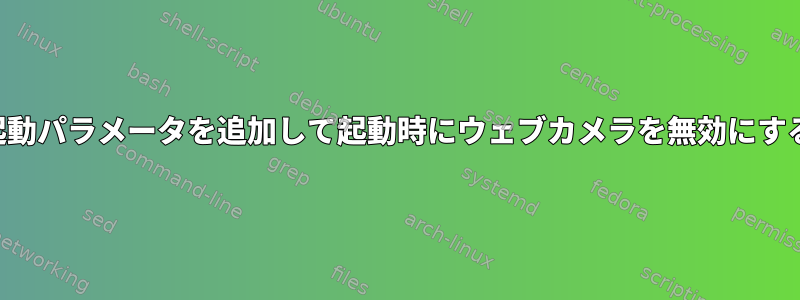 起動パラメータを追加して起動時にウェブカメラを無効にする