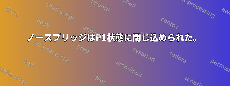 ノースブリッジはP1状態に閉じ込められた。