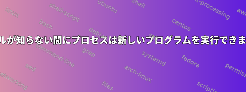 カーネルが知らない間にプロセスは新しいプログラムを実行できますか？