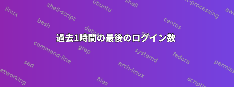 過去1時間の最後のログイン数