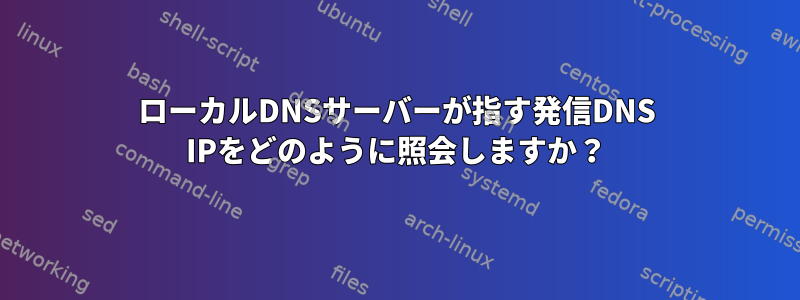 ローカルDNSサーバーが指す発信DNS IPをどのように照会しますか？