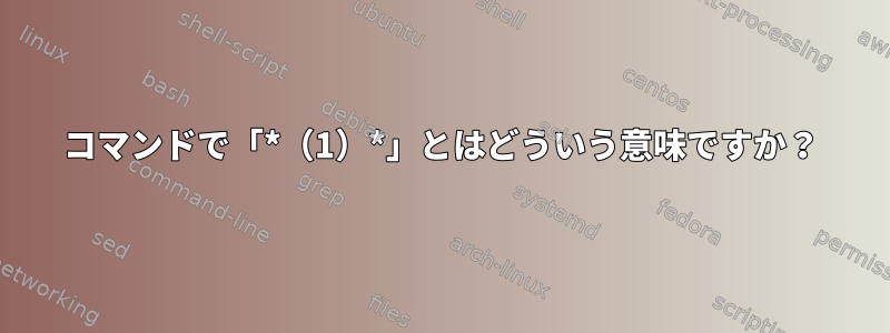 コマンドで「*（1）*」とはどういう意味ですか？