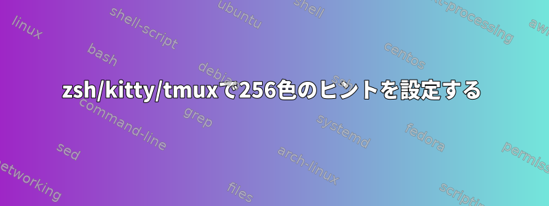 zsh/kitty/tmuxで256色のヒントを設定する