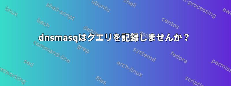 dnsmasqはクエリを記録しませんか？