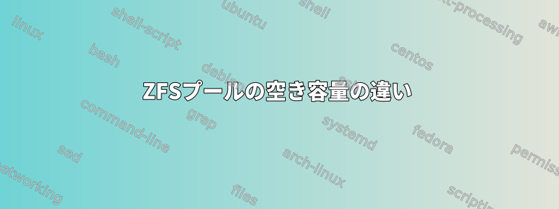 ZFSプールの空き容量の違い