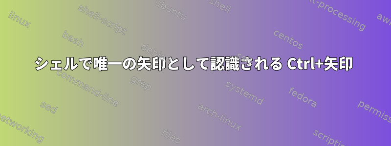 シェルで唯一の矢印として認識される Ctrl+矢印