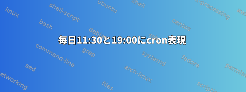 毎日11:30と19:00にcron表現