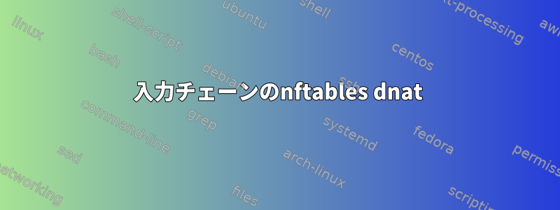 入力チェーンのnftables dnat