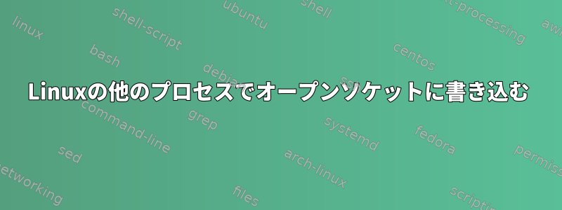 Linuxの他のプロセスでオープンソケットに書き込む