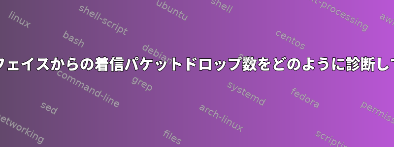 WANイーサネットインターフェイスからの着信パケットドロップ数をどのように診断して減らすことができますか？