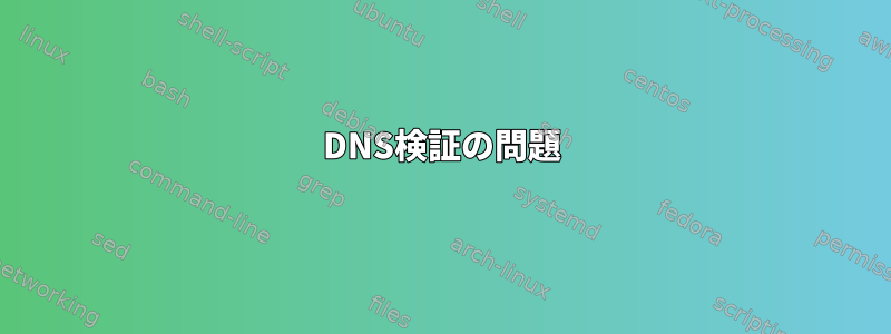 DNS検証の問題