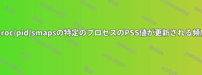 /proc/pid/smapsの特定のプロセスのPSS値が更新される頻度