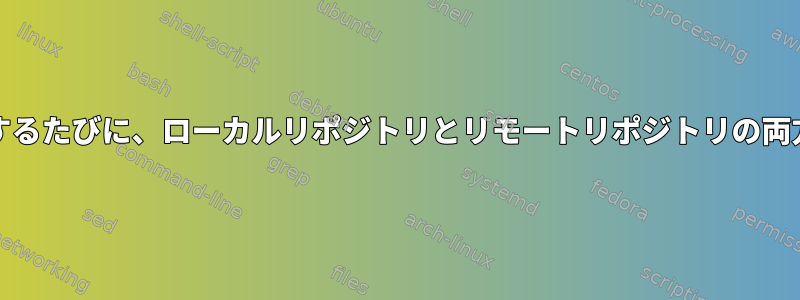 ファイルをコミットしてgithubにプッシュするたびに、ローカルリポジトリとリモートリポジトリの両方で〜で終わる重複ファイルを取得します。