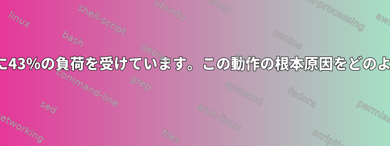 私の13900kの18番目のコアは常に43％の負荷を受けています。この動作の根本原因をどのように見つけることができますか？