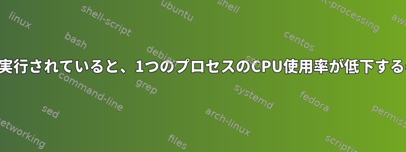 複数のプロセスが実行されていると、1つのプロセスのCPU使用率が低下するのはなぜですか？