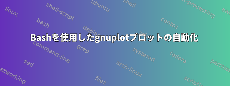 Bashを使用したgnuplotプロットの自動化