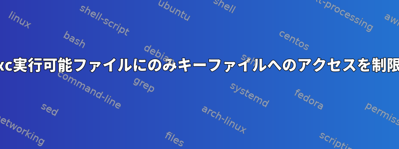 keepassxc実行可能ファイルにのみキーファイルへのアクセスを制限します。