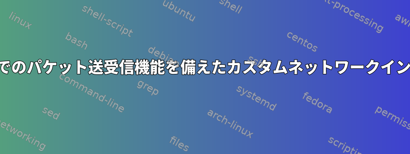 ユーザ空間でのパケット送受信機能を備えたカスタムネットワークインタフェース